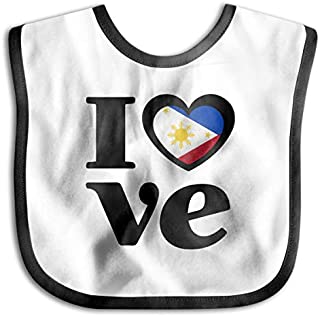 Love Philippines Toddler Newborn Baby Boys Girls Skin-Friendly Saliva Towel Waterproof Baby Bibs