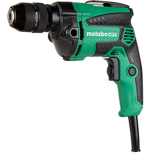 Metabo HPT Drill, Corded, 7-Amp, 3/8-Inch, Metal Keyless Chuck, Variable Speed w/ Dial, Rubber Over-Molded Handle, Forward / Reverse, 5-Year Warranty (D10VH2)