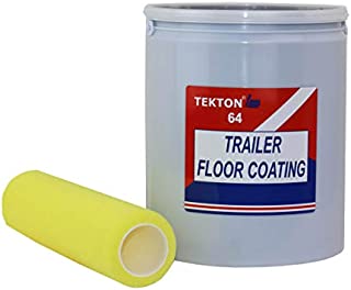 Trailer Floor Coating Protects Trailer Floors, Ramps and Walls (Grey, 1 Gallon) Includes 1 Foam Cover