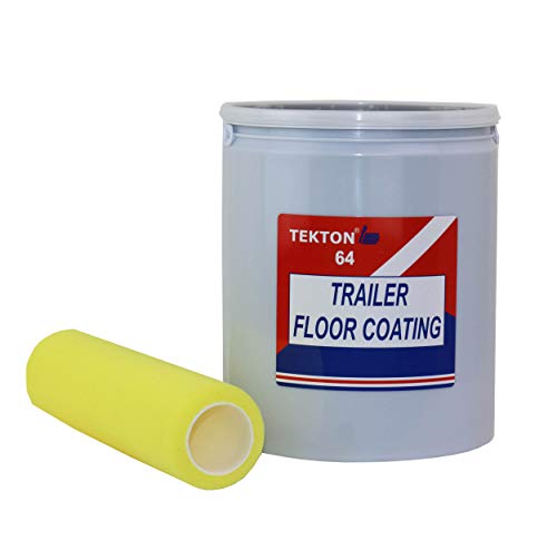 Trailer Floor Coating Protects Trailer Floors, Ramps and Walls (Grey, 1 Gallon) Includes 1 Foam Cover