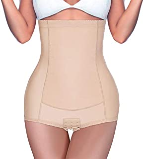 BRABIC Women High Waist Control Panties Postpartum Belly Girdle Slimming Underwear Butt Lifter Shapewear (Beige, M (waist 25.9