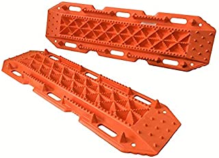 Maxsa Innovations 20333 Escaper Buddy Traction Mats for Off-Road Mud, Sand, & Snow Vehicle Extraction (Set of 2), Orange, standard