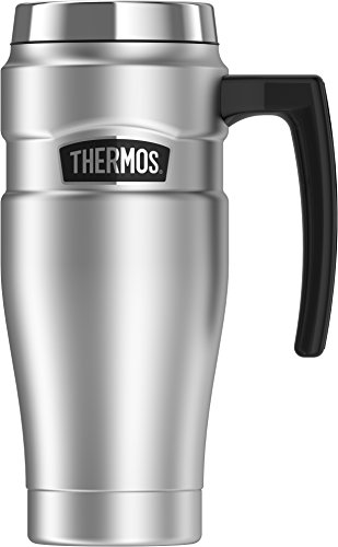 THERMOS King Travel Mug, 16 Ounce, Stainless Steel