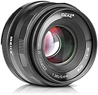 Meike 35mm F1.4 Large Aperture Manual Focus Prime MFT Lens for Micro Four Thirds M43 Olympus and Panasonic Mirrorless Cameras and BMPCC