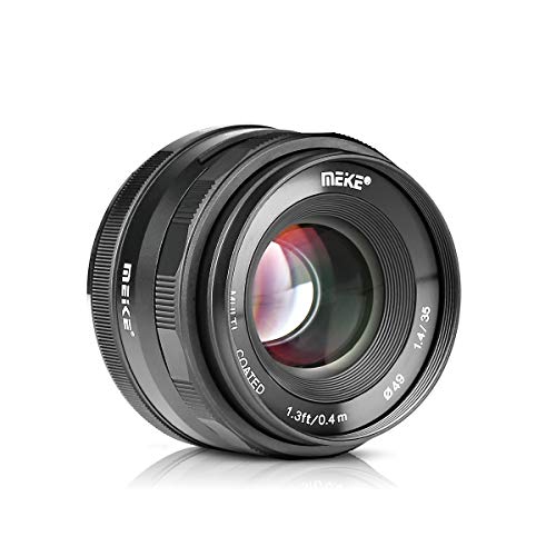 Meike 35mm F1.4 Large Aperture Manual Focus Prime MFT Lens for Micro Four Thirds M43 Olympus and Panasonic Mirrorless Cameras and BMPCC