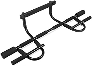 ProsourceFit Multi-Grip Chin-Up/Pull-Up Bar, Heavy Duty Doorway Trainer for Home Gym (ps-1109-cu), Black