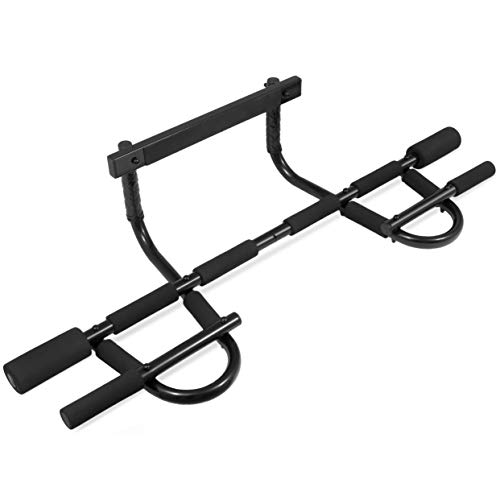 ProsourceFit Multi-Grip Chin-Up/Pull-Up Bar, Heavy Duty Doorway Trainer for Home Gym (ps-1109-cu), Black