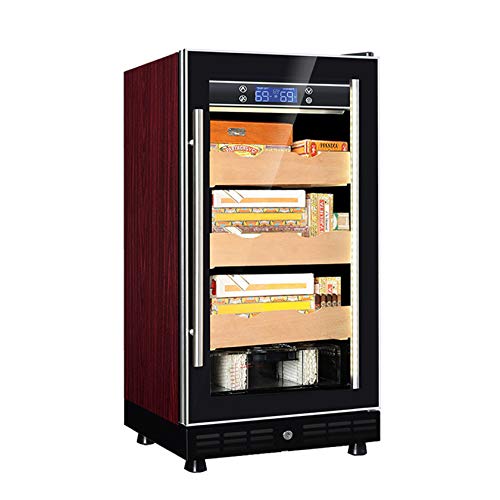 KYEEY Electronic Cigar Humidor, Single Zone Freestanding Wine Cooler, Touch Control Stainless Cigar Cooler, LCD Temperature Display, and Child Lock