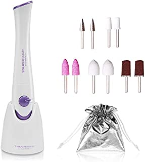 TOUCHBeauty Electric Nail File with 5 Professional Drill Bits Nail Polishing Device for Natural Finger and Toe Nail Care TB-1335 Purple