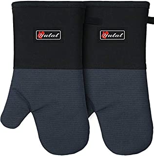 Oven Mitts, Cook Mittens 932/500 Heat Resistant Aramid Mitts with Quilted Liner Professionally Protect Your Hand During Baking Doing BBQ or Carry Hot Pot (1 Pair)