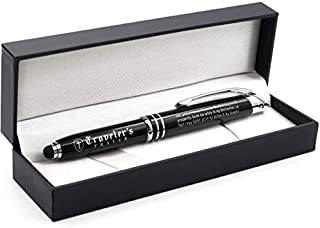 Traveler's Prayer Engraved Gift Pen - 3-in-1 Multi-function Pen with Flashlight, Writing Tip, and Stylus - Travel Gifts Accessories for Business Travelers, Truck Drivers, Pilots, Flight Attendants