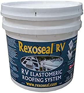 Rexoseal RV Liquid Rubber Roofing System - Waterproofing and Protective RV Roof Coating Sealant - White, 1 Gallon