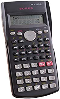 2-Line Engineering Scientific Calculator LCD Display Function Student Test Portable Math Calculator for Home School Office - Black