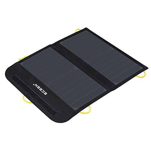 ECEEN Solar Charger Foldable Solar Panel Charge for iPhones, Smartphones, Tablets, GPS Units, Speakers, Gopro Cameras, and Other Devices (13W with Net Pocket)