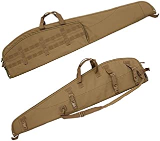 Flying Circle Gear Scoped Rifle Case - MOLLE Compatible - Extra Thick Padding - Locking Zippers on Weapon Compartment - Holds Scoped Rifles up to 47 in Length - 49.5