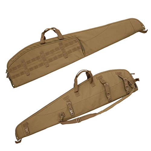 Flying Circle Gear Scoped Rifle Case - MOLLE Compatible - Extra Thick Padding - Locking Zippers on Weapon Compartment - Holds Scoped Rifles up to 47 in Length - 49.5