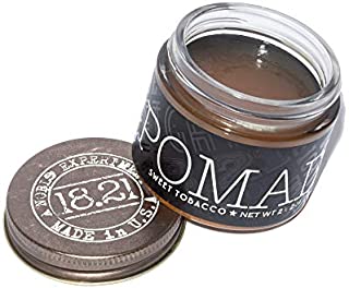 18.21 Man Made Hair Pomade for Men with High Shine Finish, Sweet Tobacco, 2 oz - Premium Non-Greasy Hair Pomades for Straight, Curly, Wavy Hair Styles - Strong, Long-Lasting Male Hair Styling Products