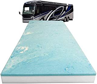 Foamma 4 x 24 x 72 Truck, Camper, RV Travel Visco Gel Memory Foam Bunk Mattress Replacement, Made in USA, Comfortable, Travel Trailer, CertiPUR-US Certified, Cover Not Included