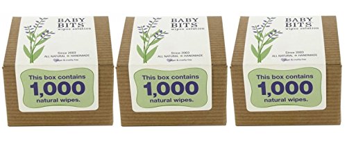 Baby Bits Wipes Solution - Makes 1,000 Natural Wipes & Made in the USA! (3 Pack)