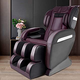 Electric Massage Chairs, 8D Zero Gravity Full Body Shiatsu Recliner with Transport Wheels, Automatic Swing&Timing, Bluetooth Speaker, LCD Manual Control, Air Pressure Massage Sofa for Home Office