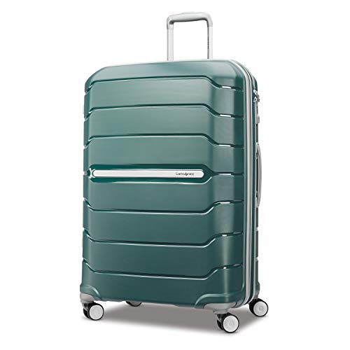 Samsonite Freeform Hardside Expandable with Double Spinner Wheels, Sage Green, Checked-Large 28-Inch