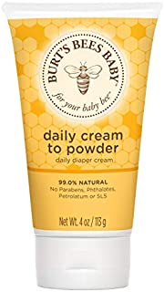 Burt's Bees Baby Daily Cream to Powder, Talc-Free Diaper Rash Cream - 4 Ounces Tube