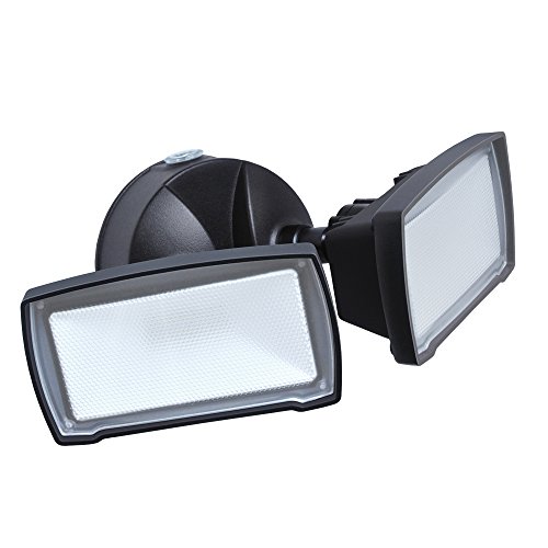 Good Earth Lighting SE1093-BP2-01LF0-G 2-Head Bronze LED Dusk-to-Dawn Flood Light