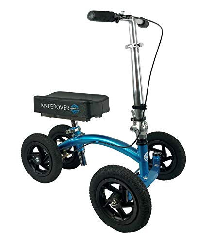 KneeRover QUAD Jr All Terrain Knee Scooter in Metallic Blue