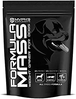 MVP K9 Formula Mass Weight Gainer for Dogs - Helps Promote Healthy Weight Gain, Size and Muscle in Dogs - Great for Skinny, Underweight, Picky Eaters. All Breed Formula, Made in USA (45 Servings)