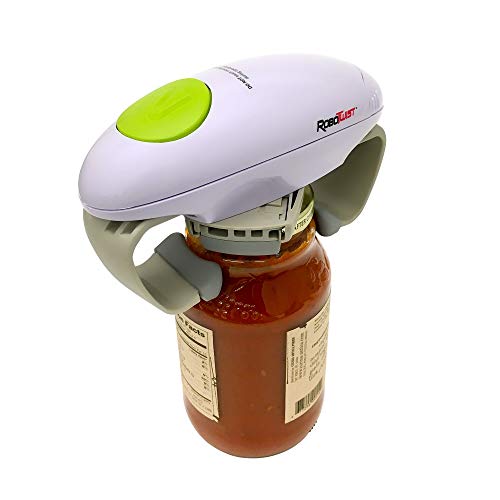 Robo Twist Electric Jar Opener The Original RoboTwist One Touch Electric Handsfree Easy Jar Opener, Works for Jars of All Sizes - As Seen on TV