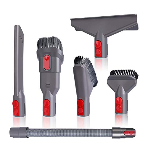 LANMU Tool Kit Compatible with Dyson V11 V10 V8 V7 Vacuum Cleaner, Including Flexible Hose, Crevice Tool,Mattress Tool and Other Vacuum Attachments,Car and Home Cleaning Kit