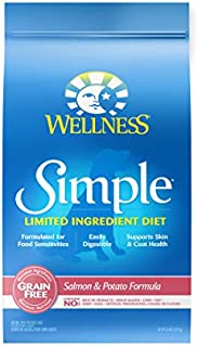 Wellness Simple Natural Grain Free Limited Ingredient Dry Dog Food, Salmon and Potato Recipe, 24-Pound Bag