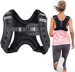 Henkelion Weighted Vest Weight Vest for Men Women Kids Weights Included, Body Weight Vests Adjustable for Running, Training Workout, Jogging, Walking - Black - 12 Lbs