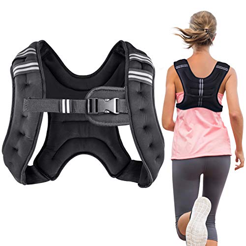 Henkelion Weighted Vest Weight Vest for Men Women Kids Weights Included, Body Weight Vests Adjustable for Running, Training Workout, Jogging, Walking - Black - 12 Lbs