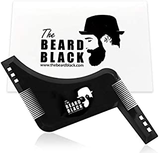 The Beard Black Beard Shaping & Styling Tool with inbuilt Comb for Perfect line up & Edging, use with a Beard Trimmer or Razor to Style Your Beard & Facial Hair, Premium Quality Product