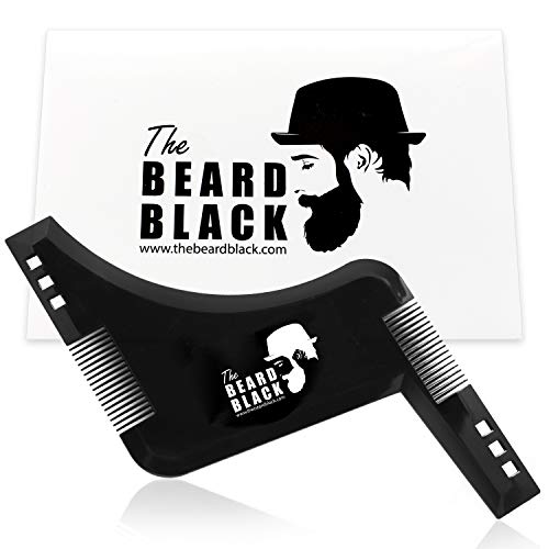 The Beard Black Beard Shaping & Styling Tool with inbuilt Comb for Perfect line up & Edging, use with a Beard Trimmer or Razor to Style Your Beard & Facial Hair, Premium Quality Product