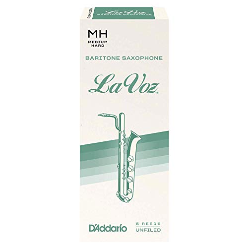 La Voz Baritone Saxophone Reeds, Medium Hard, 5 Pack