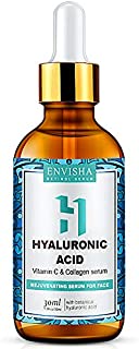 Hyaluronic Acid Serum for Face - Day and Night Serum with Hyaluronic Acid, Vitamin E, Improve Skin Texture & Glow, Hydration - Face Serum for All Skin