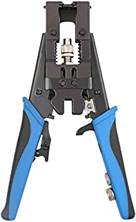 Coax Cable Crimper,Knoweasy 3 in 1 Coax Compression Crimp Tool for BNC RCA,RG58 RG59 RG6,Universal Wire Cutter and Coax Cable Tools