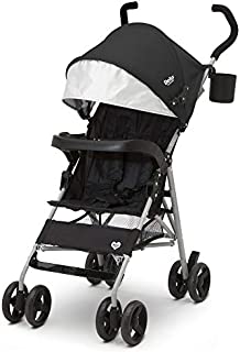 Delta Children 365 Lightweight Stroller - Extremely Lightweight Stroller - Weighs Only 12 Pound - Ideal for Travel or Everyday Use, Black