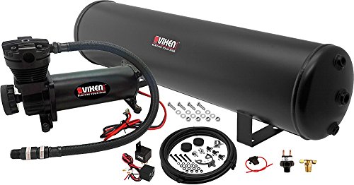 Vixen Air Suspension Kit for Truck/Car Bag/Air Ride/Spring. On Board System- 200psi Compressor, 5 Gallon Tank. for Boat Lift,Towing,Lowering,Leveling Bags,Onboard Train Horn,Semi/SUV VXO4852B