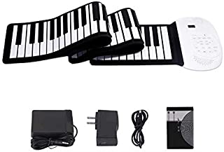 JAEZZIY Roll Up Piano, 88 Keys Electric Piano Keyboard, Upgraded Portable Keyboard Piano with Bluetooth Microphone Built-in Double Loud Speaker Rechargeable Battery Piano for Kids Beginners Gift