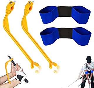 chariotter1A Golf Training Aids for Beginner Wrist Hinge Swing Trainer Smooth Swing Correcting Tools Swing Training Aid Arm Band Unisex Golf Swing Correcting Arm Band