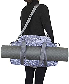 Fnoko Yoga Mat Tote Storage Bag Pilates Clothing and Gym Accessories Carrier Large Capacity