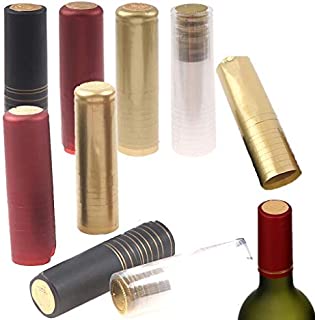 OBANGONG 200 PCS PVC Heat Shrink Capsules Wine Shrink Wrap Wine Bottle Capsules Shrink Caps for Wine Cellars and Home Use