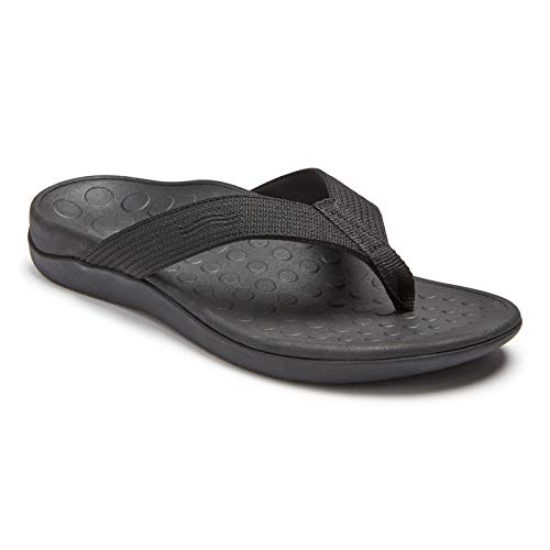 Vionic Unisex Wave Toe-Post Sandal - Flip-Flop with Concealed Orthotic Arch Support Black/Black Men's 9 Medium US/Women's 10 Medium US