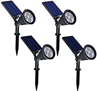 FALOVE Solar Spotlight,2-in-1 LED Wall/Landscape Solar Lights, 270° Adjustable Waterproof Outdoor Landscape Lights for Tree, Driveway, Yard, Lawn, Pathway, Garden (4PCS)