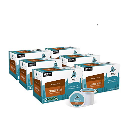 Caribou Coffee Caribou Blend, Single-Serve Keurig K-Cup Pods, Medium Roast Coffee, 72 Count