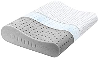 Milemont Memory Foam Pillow, Bamboo Charcoal Memory Foam, Cervical Pillow for Neck Pain, Orthopedic Contour Pillow Support for Back, Stomach, Side Sleepers, Pillow for Sleeping, CertiPUR-US, Standard