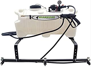 Workhorse ATV2503 White, 3 Nozzle Boom Sprayer - 25 gal. Polyethylene Tank ATV Sprayer with 60 PSI Hand Gun, 15ft. Hose